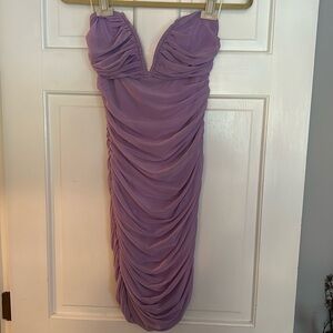 Short purple formal dress